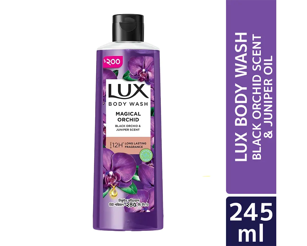 LUX Body Wash Black Orchid Scent & Juniper Oil 245ml